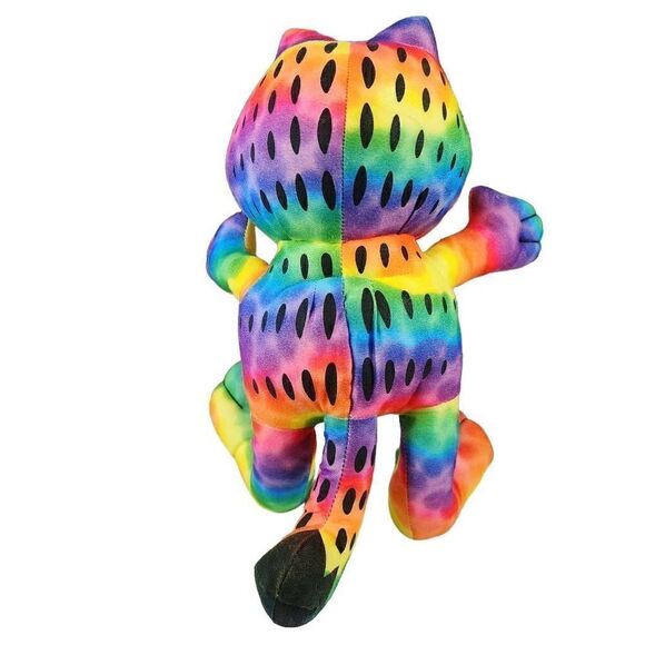 Toy Factory Kid's Rainbow Garfield Odie Tie Dye Plush Stuffed Animal Size 9" - Picture 4 of 6